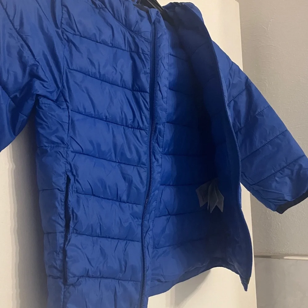 Bay gap light puffer weight water resistant hooded blue full zip 4T toddler